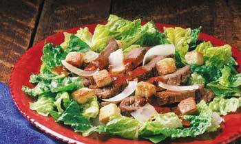 Salát Caesar z grilovaného steaku
