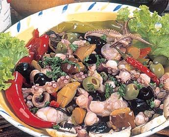 Pikantní salát z chobotnice z ostrova Malta