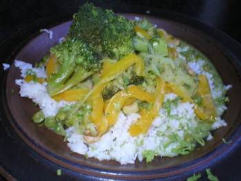 Zelené karí (wok)