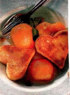 Krupičná srdce s meruňkami