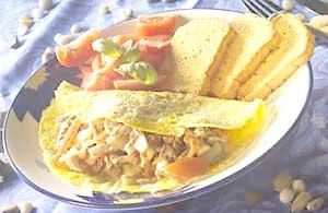 Omeleta s rybí nádivkou