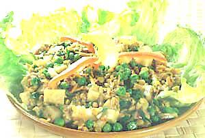 Salát z čočky a zeleného hrášku s citronovo-bylinkovým dresinkem